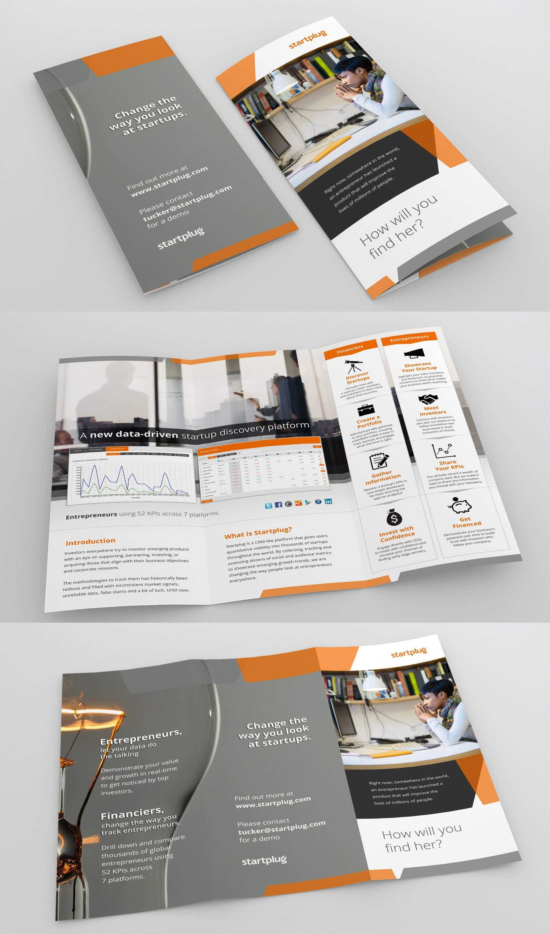 Design Sleek, High End Marketing Tri Fold Brocure For With E Brochure Design Templates