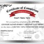 Different Kinds Of Certificate Of Completion Template #35 For Certificate Of Completion Template Free Printable