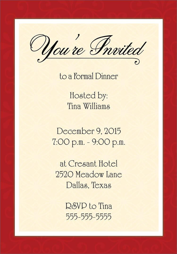 Dinner Invitation Template Free | Places To Visit | Dinner Within Free Dinner Invitation Templates For Word