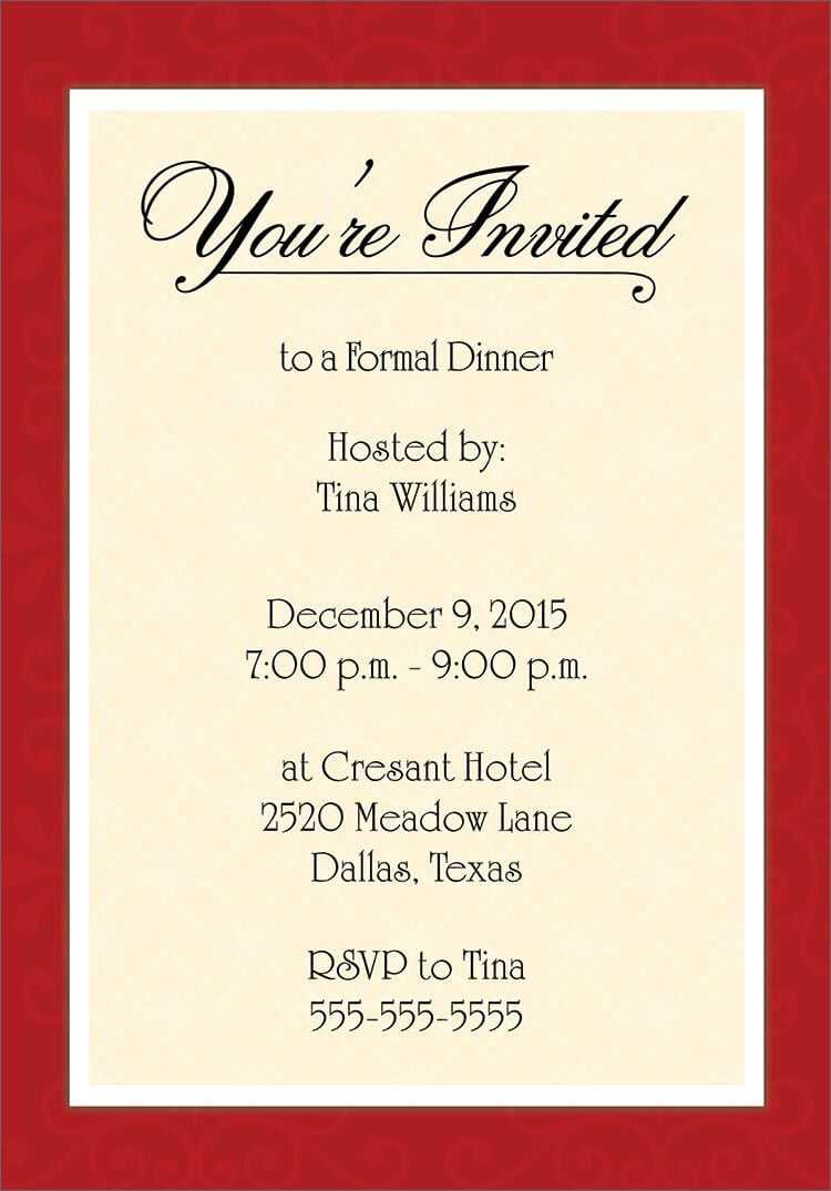 Dinner Invitation Template Free | Places To Visit | Dinner Within Free Dinner Invitation Templates For Word