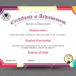 Diploma Certificate Template Design. Vector Illustration. In Design A Certificate Template