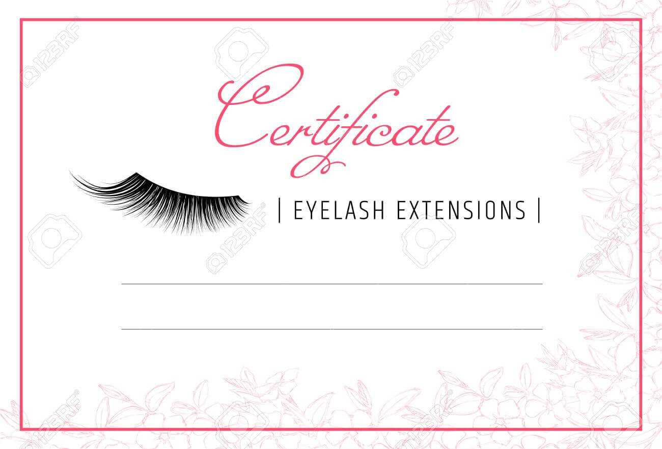 Diploma Eyelash Extensions. Makeup Certificate Template. Beauty.. Throughout Fake Diploma Certificate Template