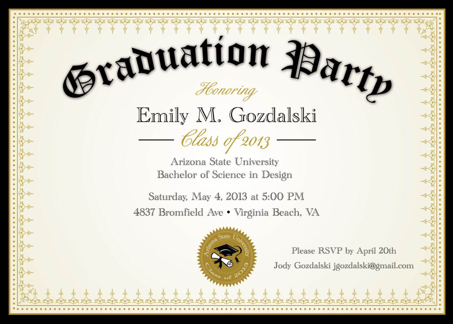 Diploma+Graduation+Party+Invitations++Grad+By+ In University Graduation Certificate Template
