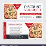 Discount Gift Voucher Fast Food Template Design. Pizza Set Regarding Pizza Gift Certificate Template