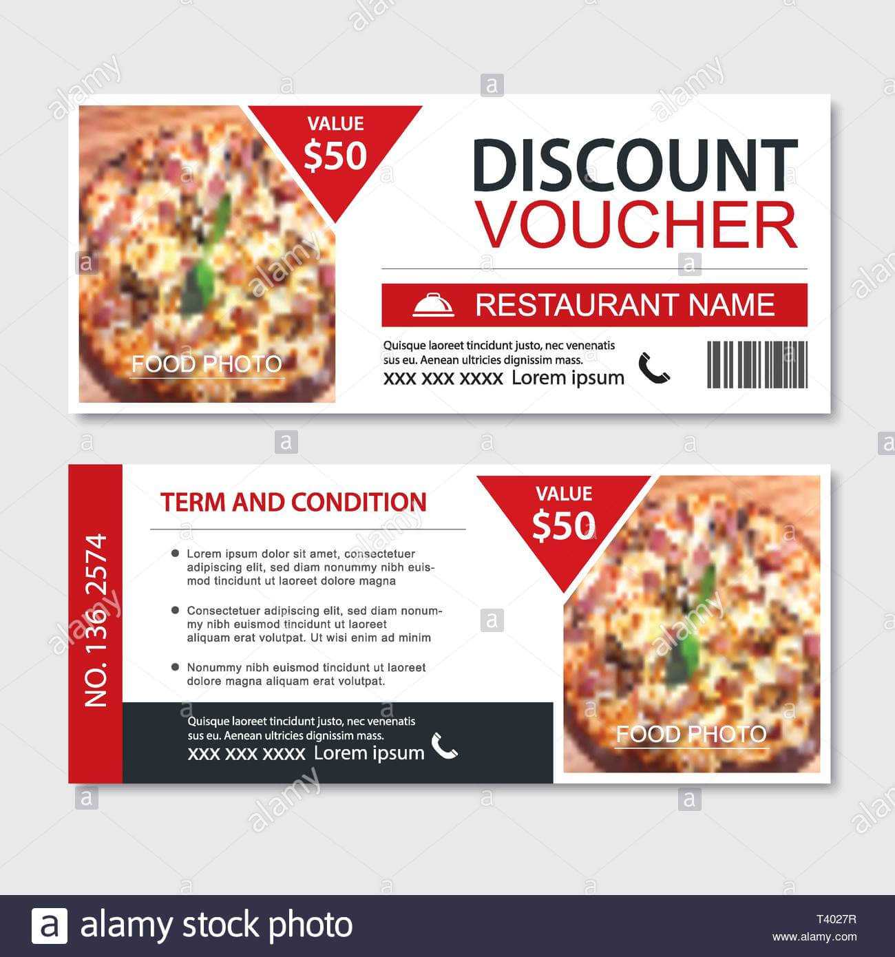 Discount Gift Voucher Fast Food Template Design. Pizza Set Regarding Pizza Gift Certificate Template