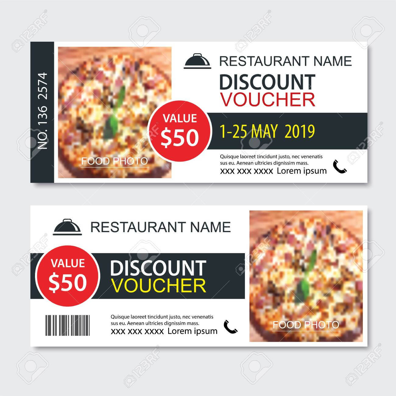 Discount Gift Voucher Fast Food Template Design. Pizza Set. Use.. Intended For Pizza Gift Certificate Template