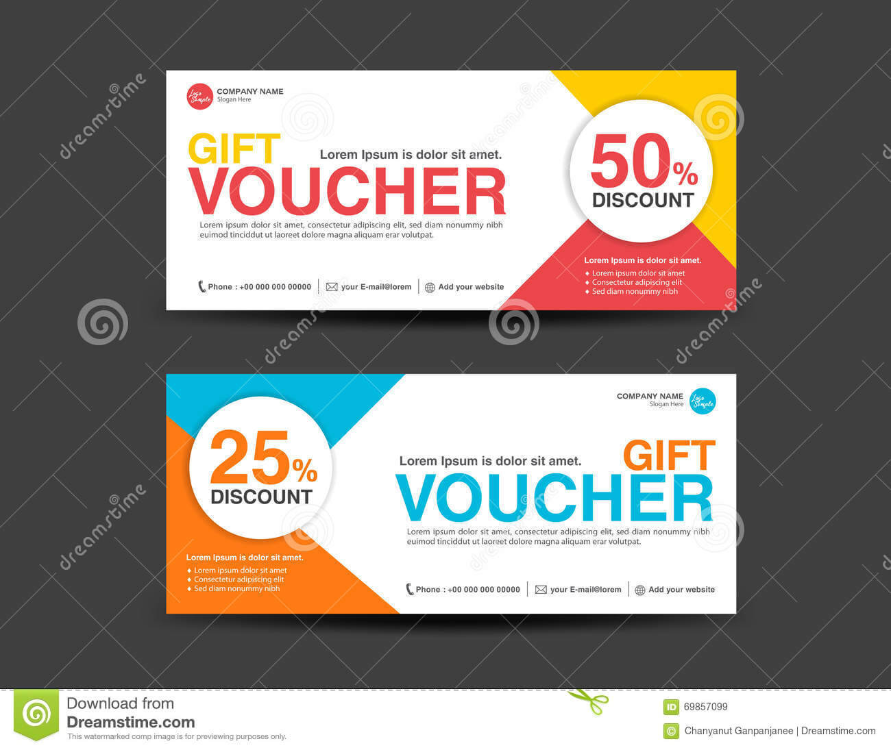 Discount Voucher Template, Coupon Design,ticket, Banner In Movie Gift Certificate Template