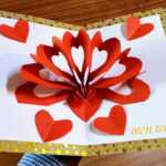 Diy 3D Heart ❤️ Pop Up Card | Valentine Pop Up Card Throughout 3D Heart Pop Up Card Template Pdf