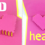 Diy 3D Heart Pop Up Card Tutorial Easy. Greeting Gift Card Love Design  Ideas For Boyfriend Inside Pixel Heart Pop Up Card Template