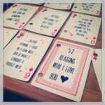 Diy 52 Things I Love About You Deck Cards Gift | Gifts in 52 Things I Love About You Deck Of Cards Template