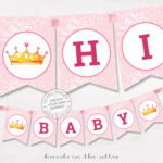 Diy Banner Pink Baby Shower Template, Editable Name Garland, Baby Girl  Shower Bunting, Printable Decoration, Digital Download Regarding Diy Baby Shower Banner Template