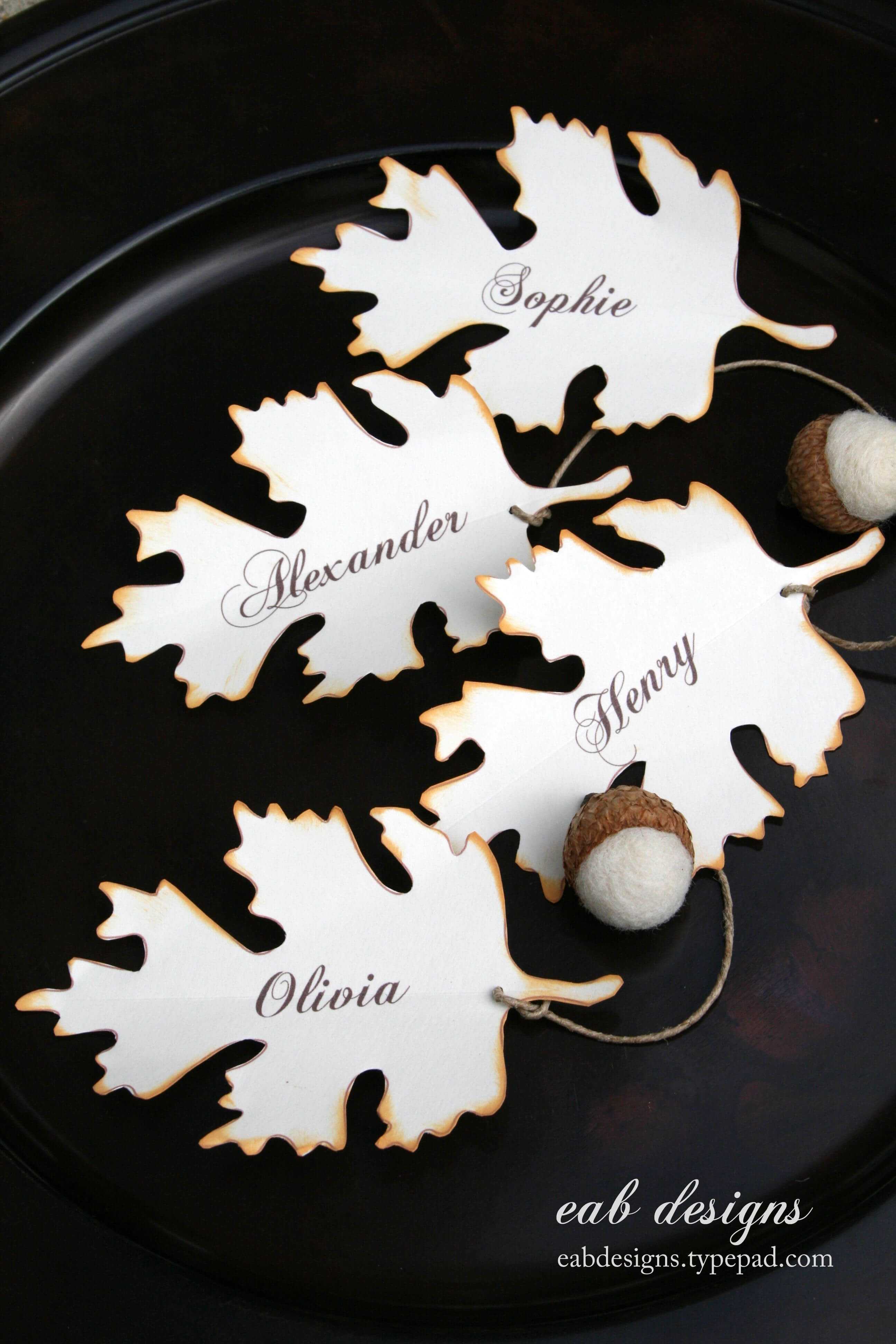 Diy Fall Place Card, Free Printable Download | Printables Within Free Place Card Templates Download