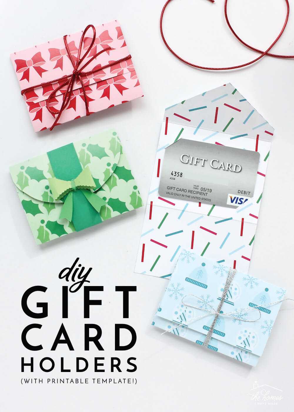 Diy Gift Card Holders (With Printable Template!) | The Homes With Regard To Homemade Gift Certificate Template