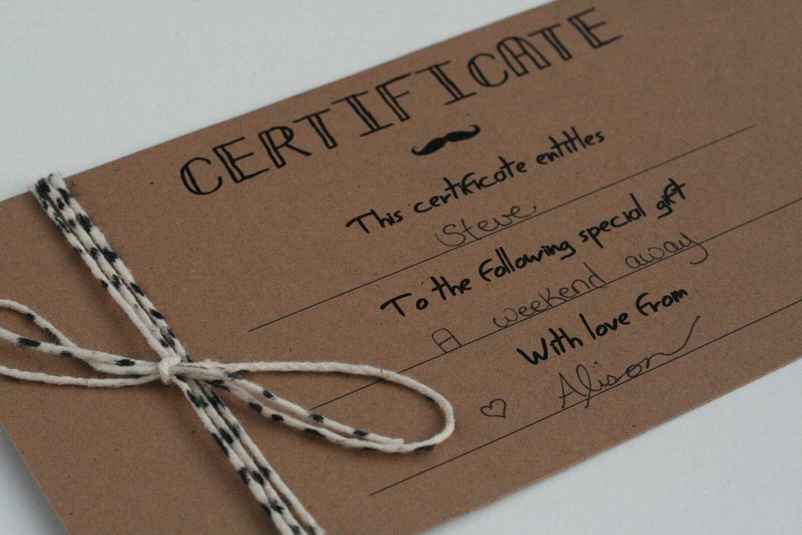 Diy Gift Certificates Template – Google Search | Yoga | Gift Within Homemade Gift Certificate Template