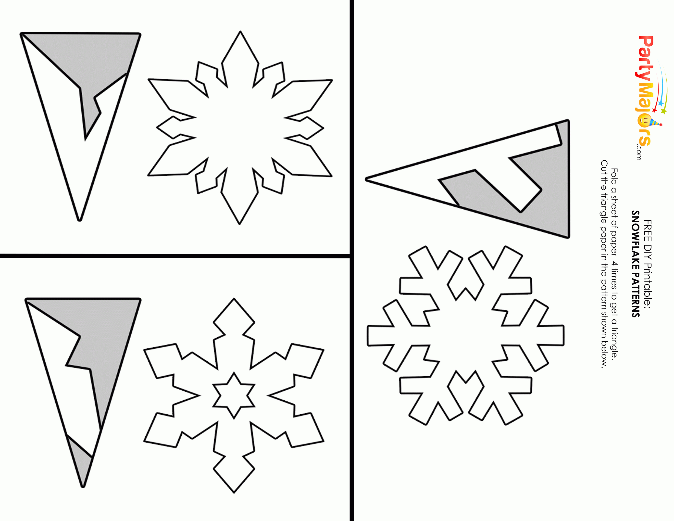 Diy Paper Snowflakes Template – Easy Cut-Out Decorations with Blank Snowflake Template