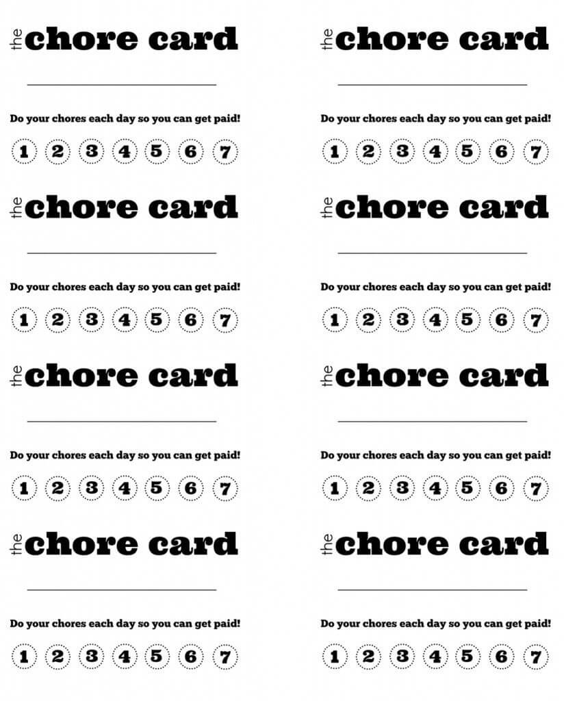 Diy Printable Kid S Chore Punch Card | Kid Stuff | Chore Throughout Reward Punch Card Template