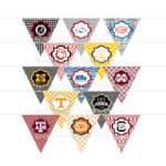 Diy Printables! Pennants Collegiate Tailgate Digital Intended For College Banner Template