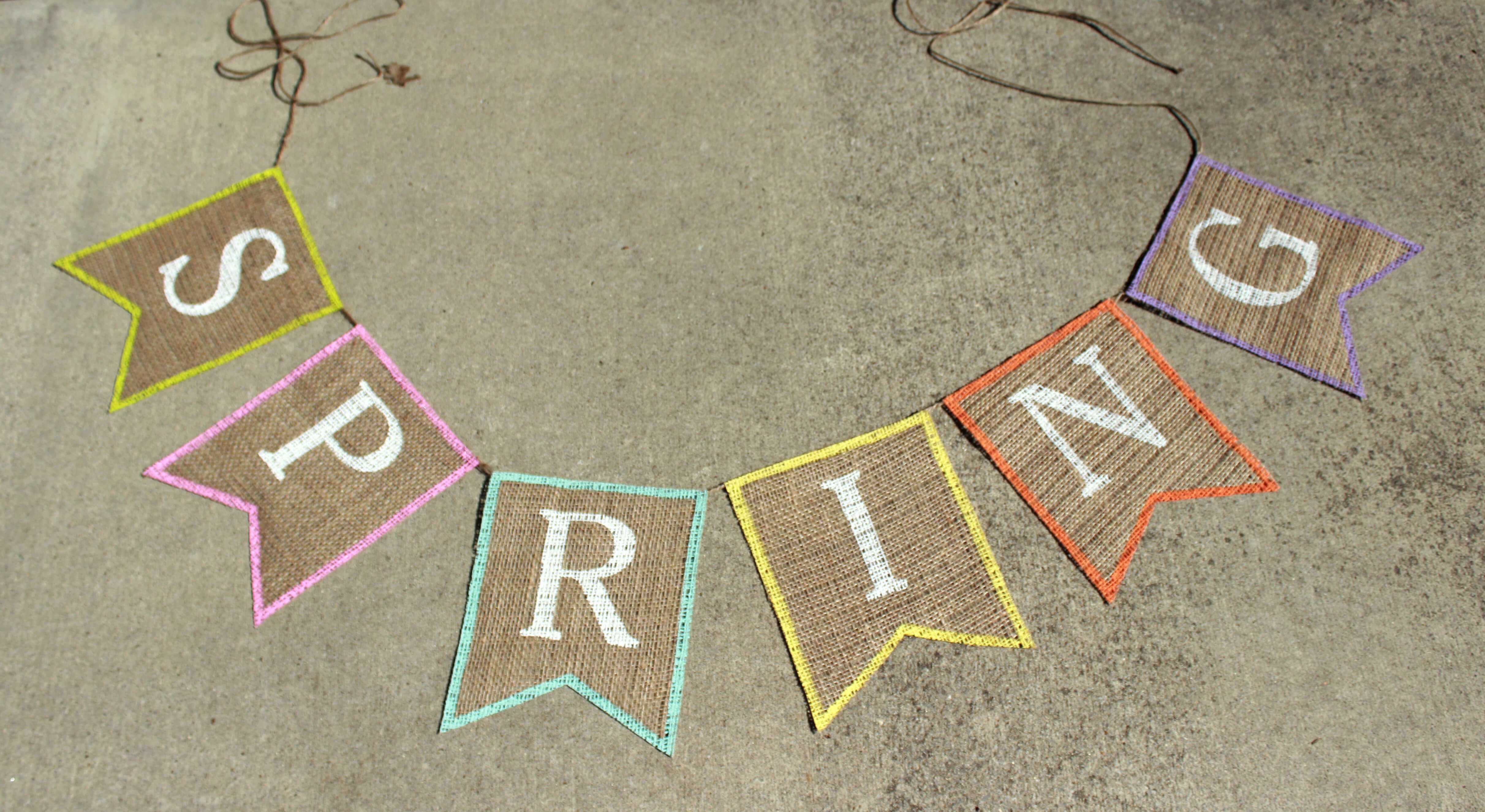 Diy Spring Burlap Banner With Free Banner Template – The Intended For Diy Banner Template Free