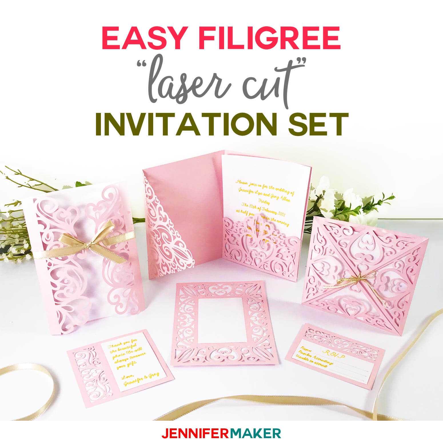 Diy Wedding Invitation Templates – Free "laser Cut" Set Regarding Free Svg Card Templates