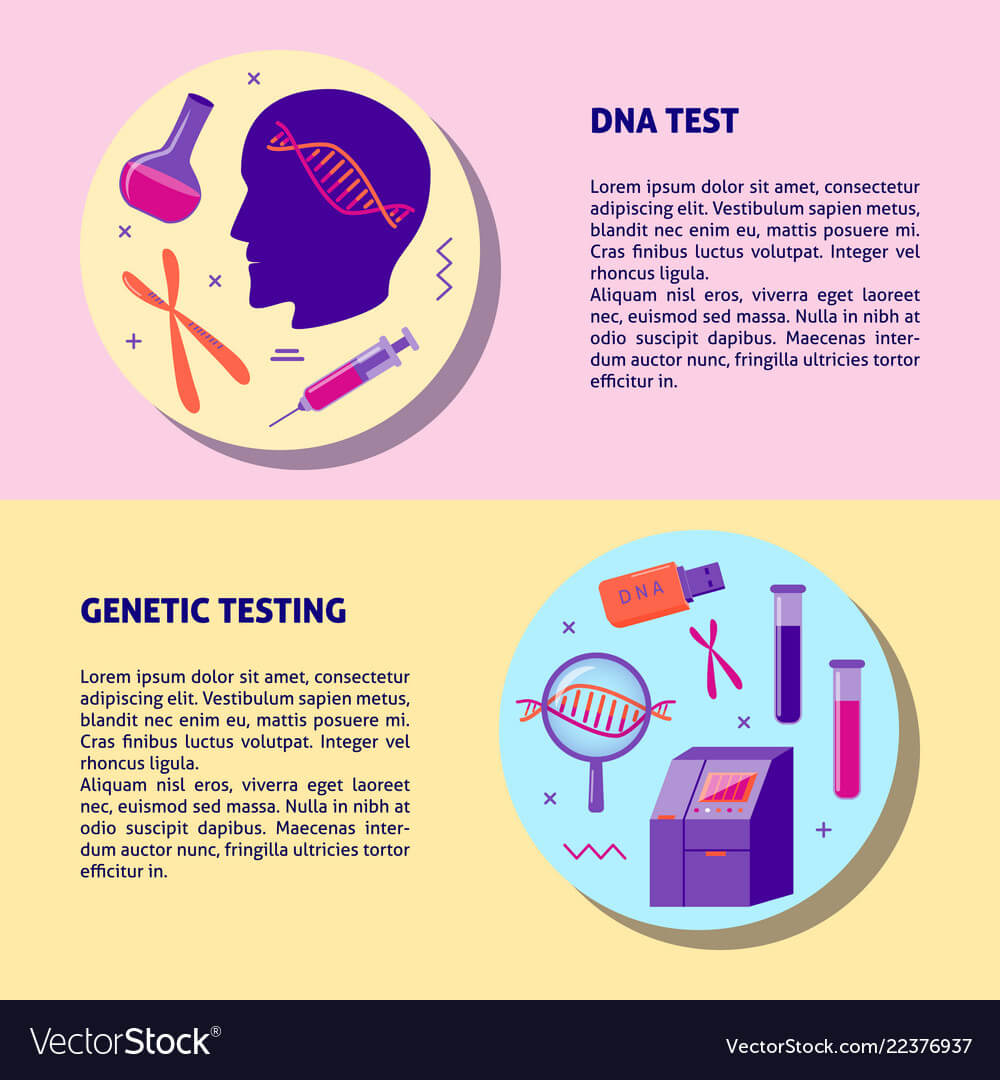 Dna Genetic Testing Medical Banner Template In Vector Image Intended For Medical Banner Template