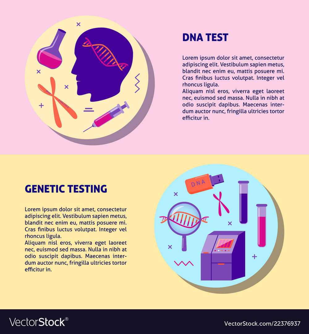 Dna Genetic Testing Medical Banner Template In Vector Image Intended For Medical Banner Template