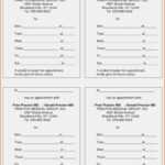 Doctor Appointment Card Template – Koca.devnode – Form Regarding Medical Appointment Card Template Free