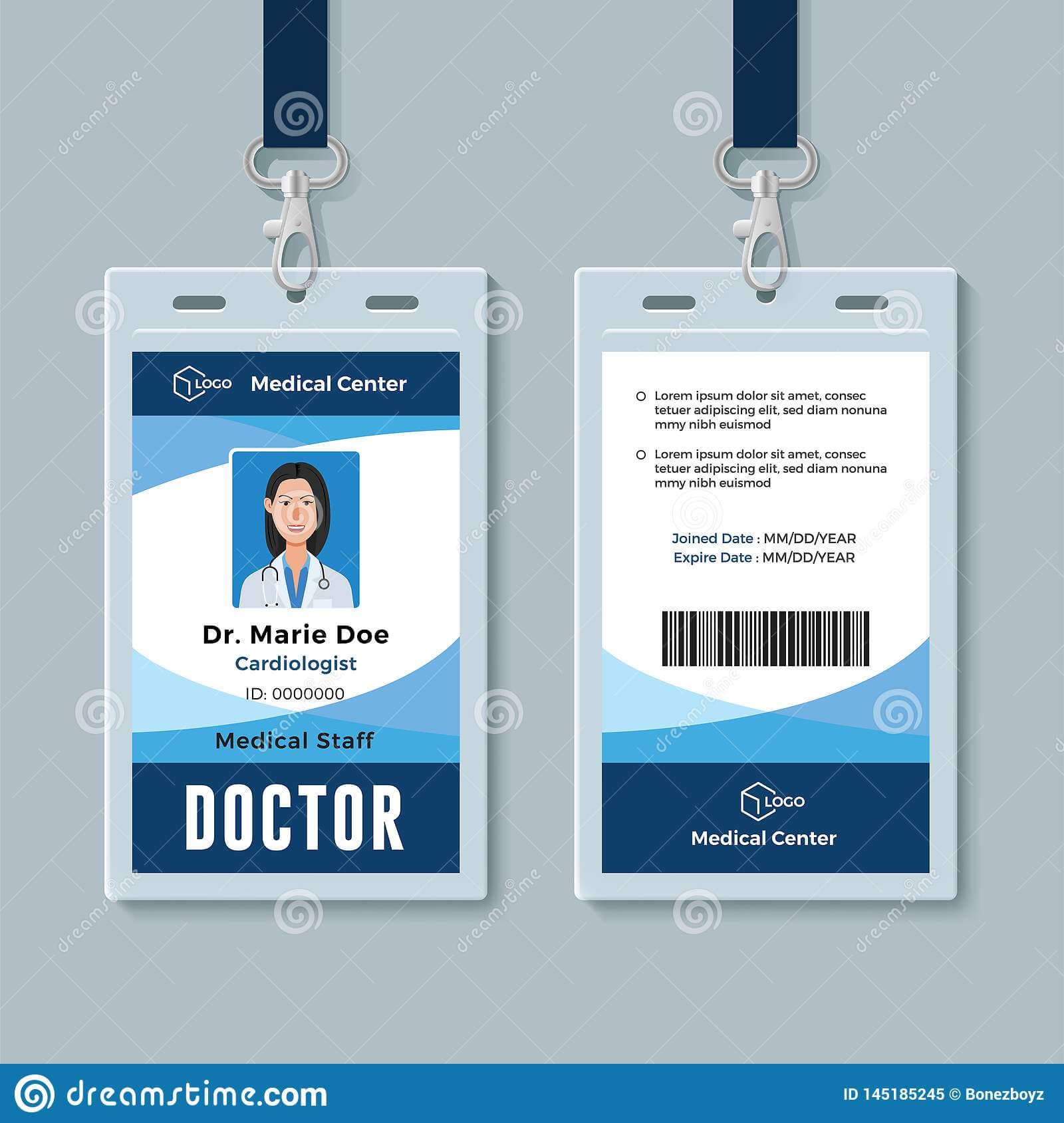 Doctor Id Badge. Medical Identity Card Design Template Stock In Doctor Id Card Template