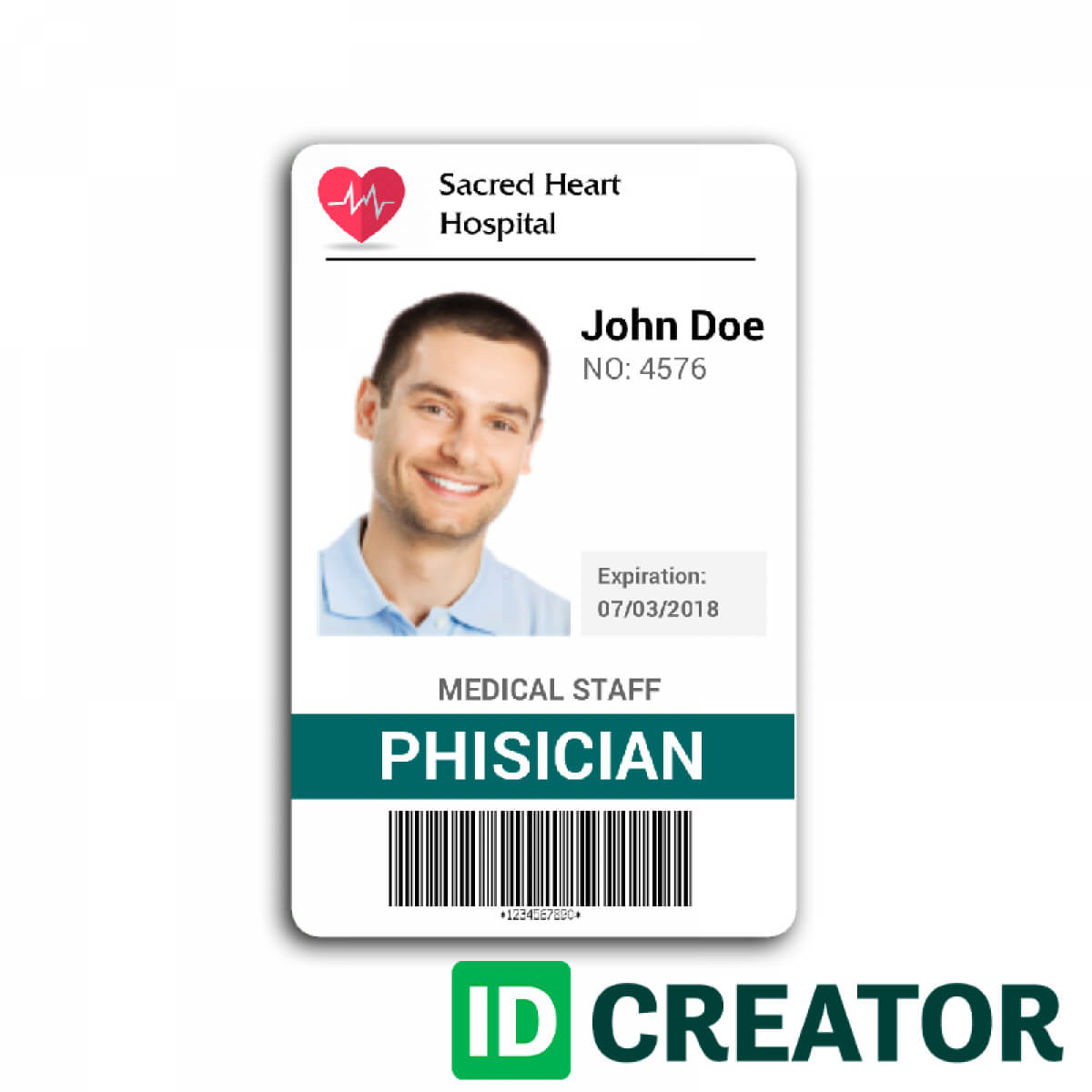 Doctor Id Card #2 | Wit Research | Id Card Template With Work Id Card Template