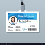 Doctor Id Card Medical Identity Badge Template Vector Image With Regard To Hospital Id Card Template
