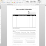Document Change Control Report Template | G&a110 2 For Training Documentation Template Word