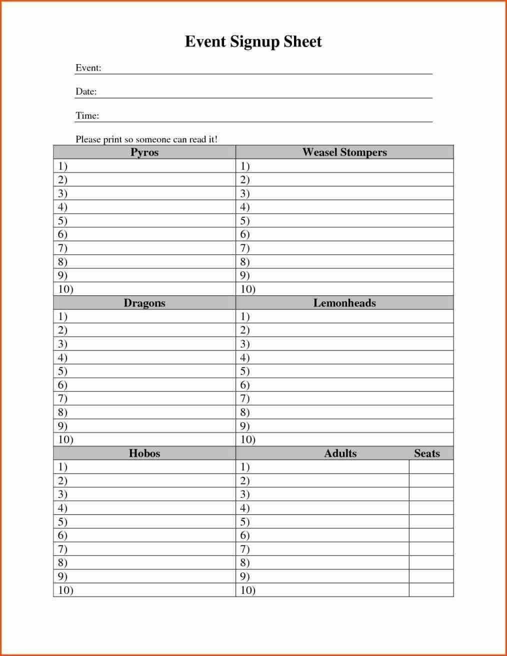 Documents Download! Premium Making Sign Up Sheet Template In Fact Sheet Template Microsoft Word