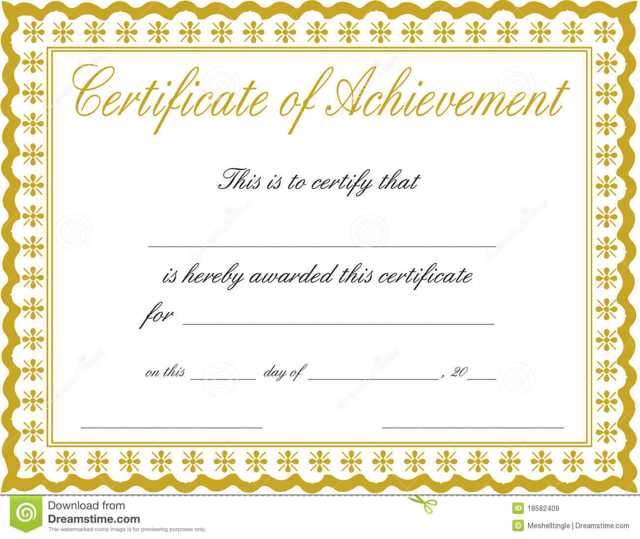 Docx Achievement Certificates Templates Free Certificate Of With Free Printable Certificate Of Achievement Template