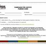 Donor Pledge Card Template | Template Modern Design For Donation Cards Template