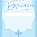 Dotted Blue – Free Printable Baptism & Christening Within Blank Christening Invitation Templates