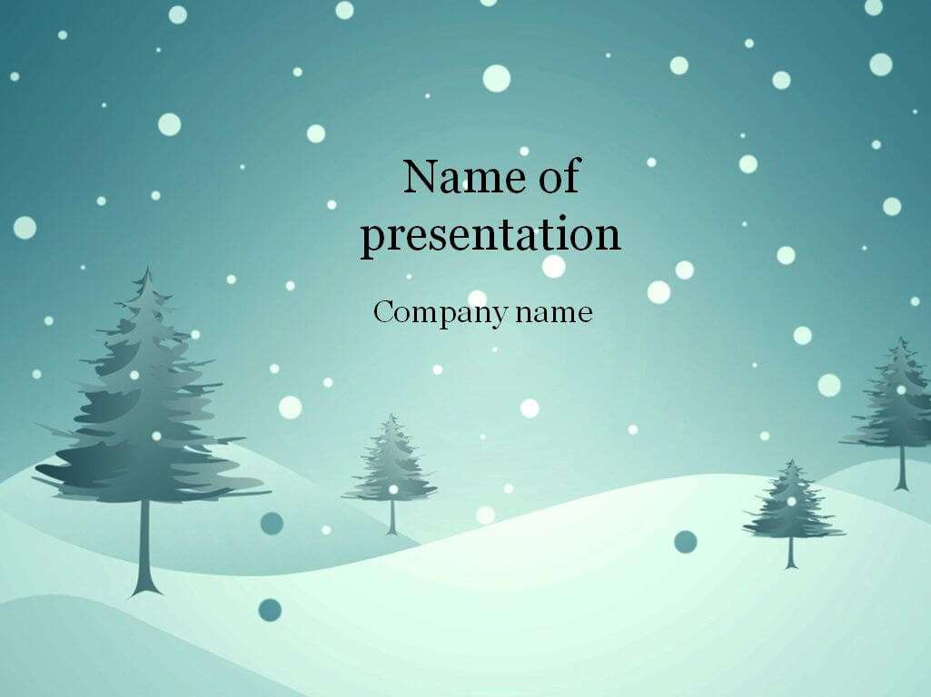 Download Free Blue Winter Powerpoint Template For Inside Snow Powerpoint Template