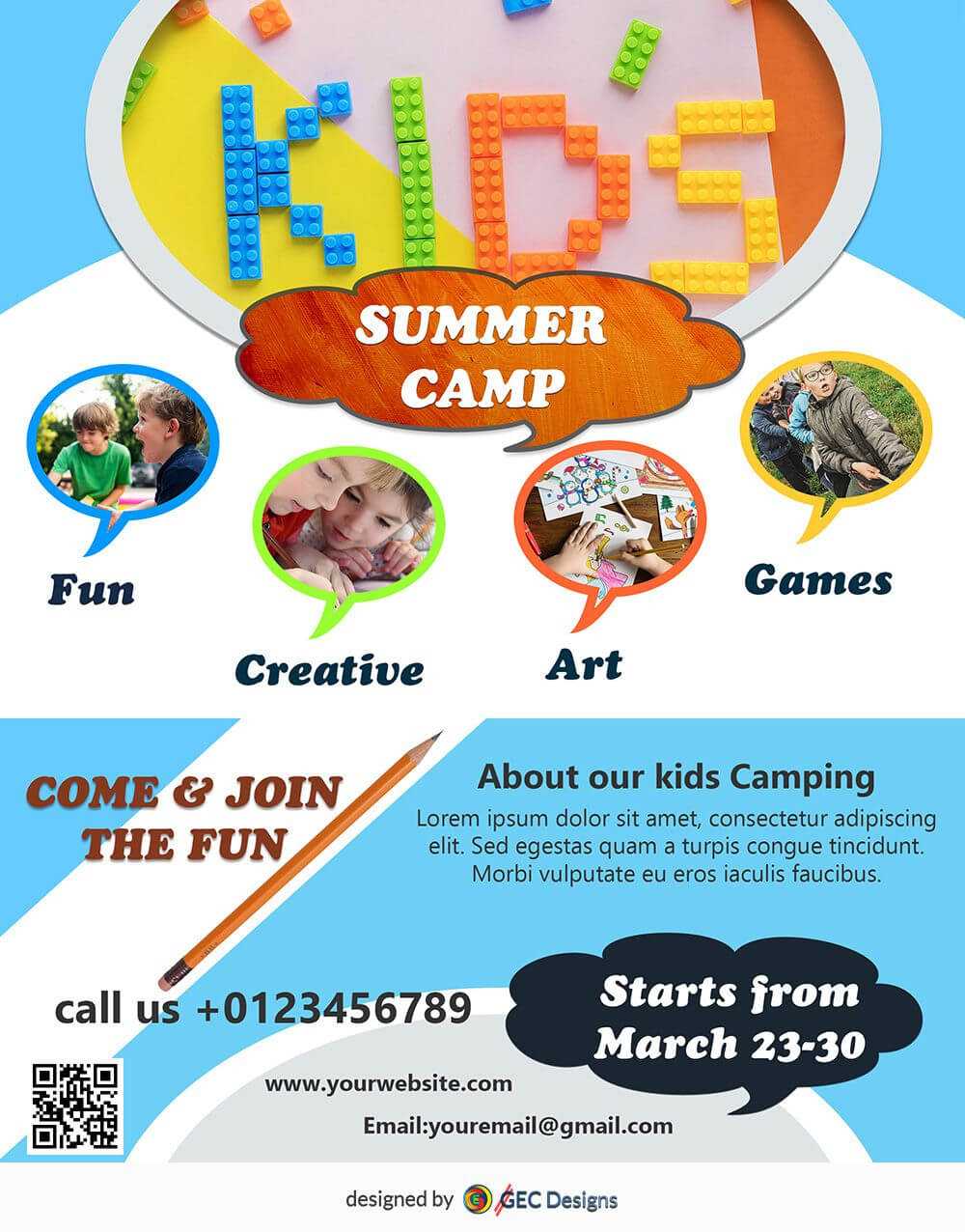 Download Free Flyer Templates | Flyer Design Inspiration Intended For Summer Camp Brochure Template Free Download