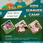 Download Free Great Fun Kids Summer Camp Flyer Design Templates With Summer Camp Brochure Template Free Download