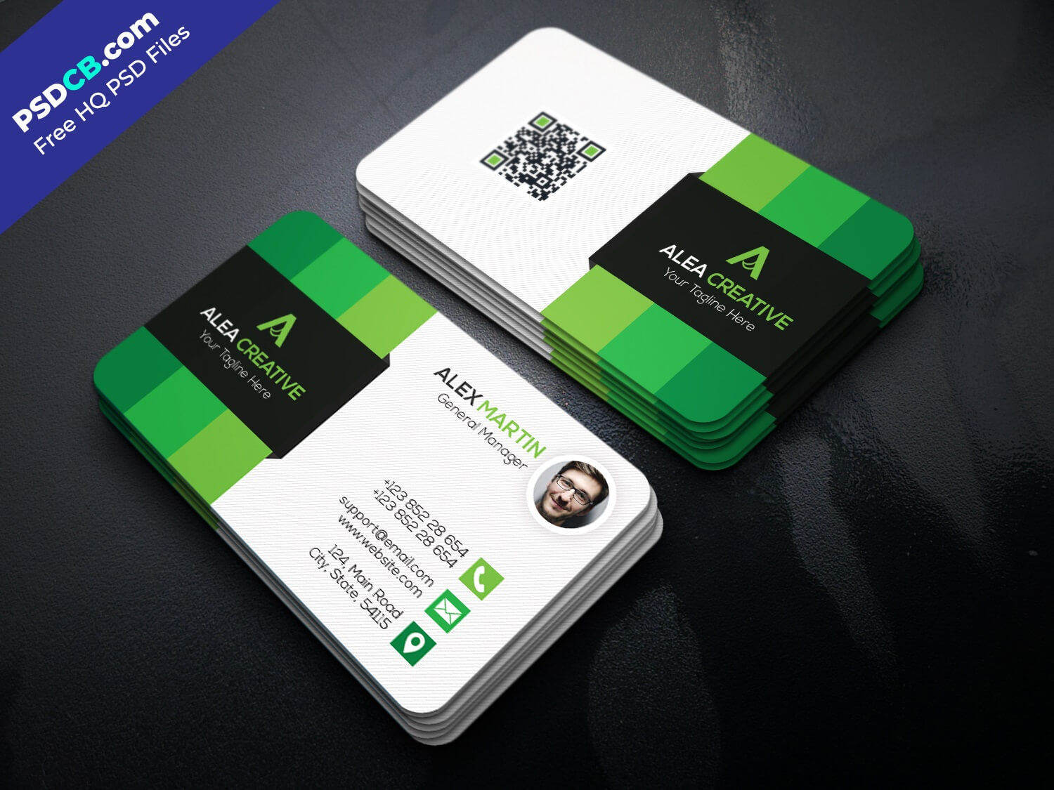 Download Free Modern Business Card Template Psd Set – Psdcb With Visiting Card Template Psd Free Download