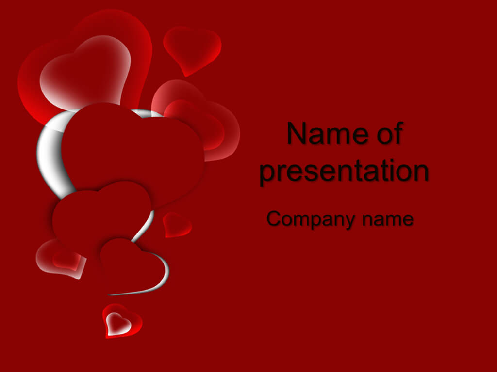 Download Free Red Heart Powerpoint Template For Your Within Valentine Powerpoint Templates Free