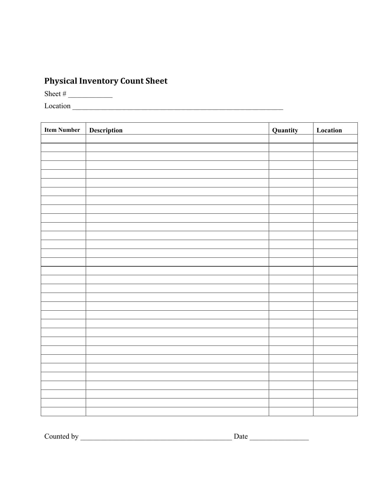 Download Inventory Checklist Template | Excel | Pdf | Rtf Throughout Blank Checklist Template Pdf