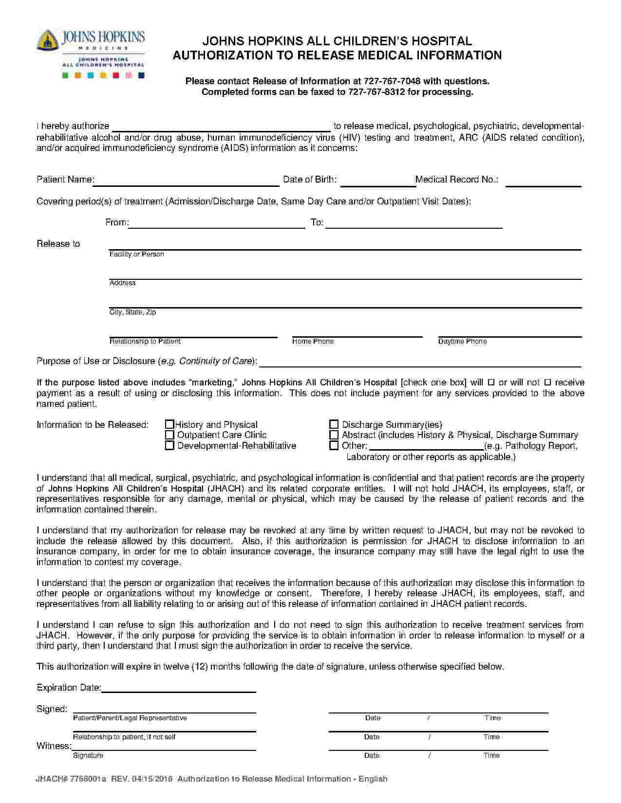 Download Medical Records Release Form Style 11 Template For Intended For Medical Report Template Free Downloads