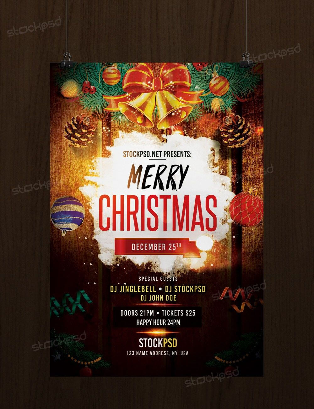 Download Merry Christmas – Free Psd Flyer Template | Free Regarding Christmas Brochure Templates Free