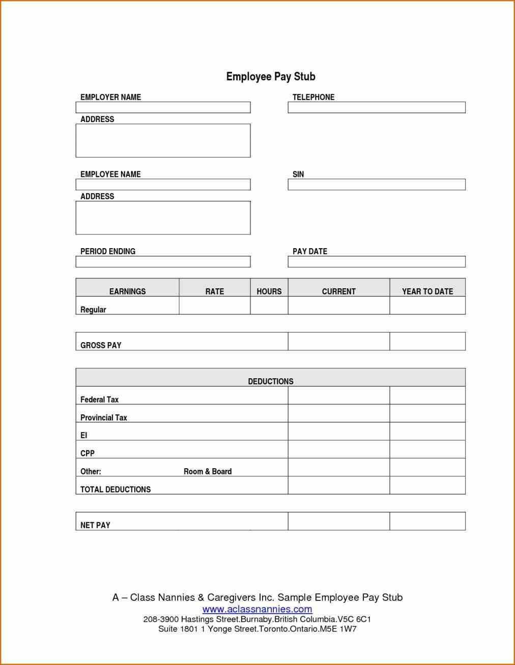 Download Pay Stub Template Word Either Or Both Of The Pay Regarding Blank Pay Stub Template Word