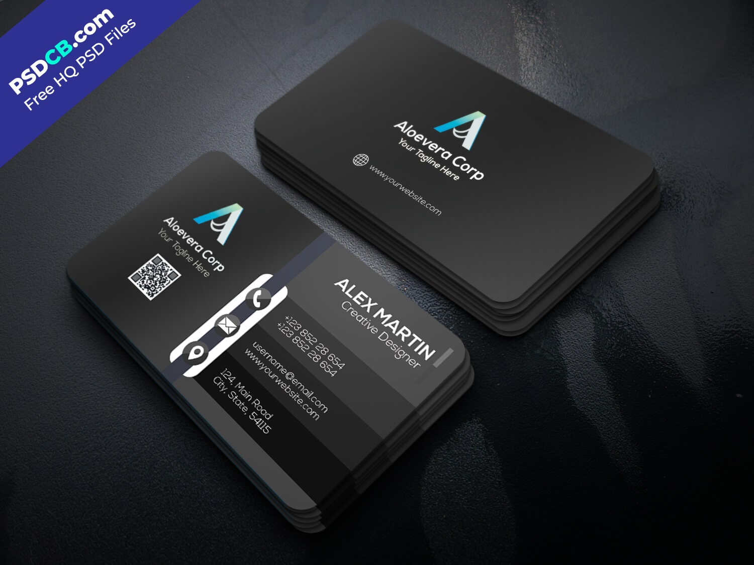 Download Unique Creative Business Card Template Psd Set For Pertaining To Creative Business Card Templates Psd