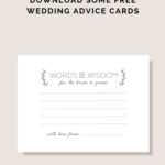 Download Your Free Wedding Advice Cards Printable | Lovilee Blog Pertaining To Marriage Advice Cards Templates