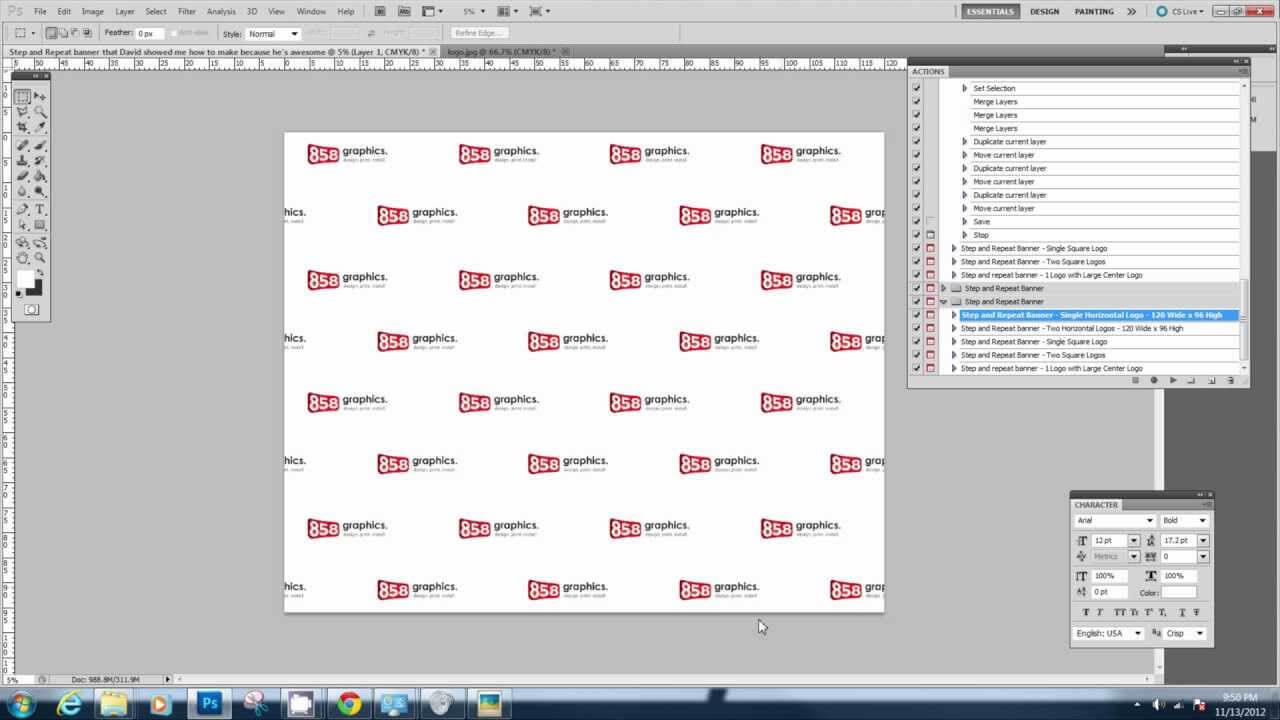 Downloading And Using The Step And Repeat Photoshop Action With Regard To Step And Repeat Banner Template