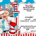 Dr.seuss 1St Birthday Invitation Template  | Party Ideas For Dr Seuss Birthday Card Template