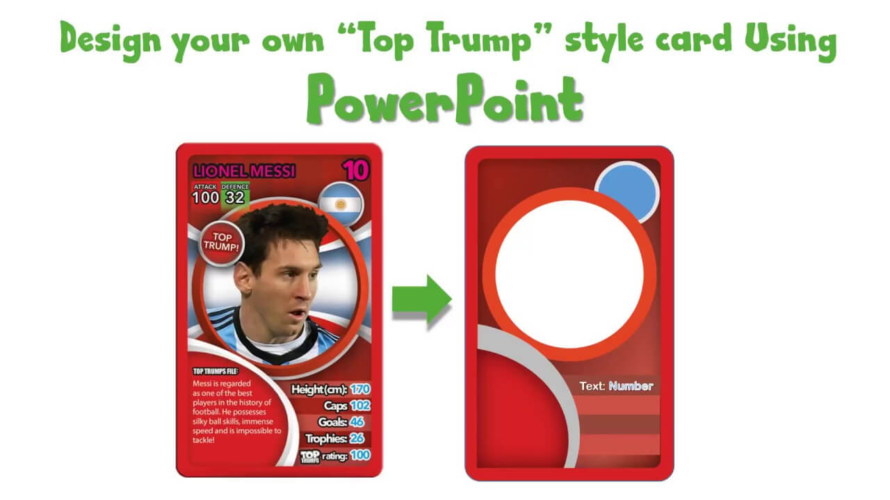 Draw A Top Trump Card Using Powerpoint Intended For Top Trump Card Template