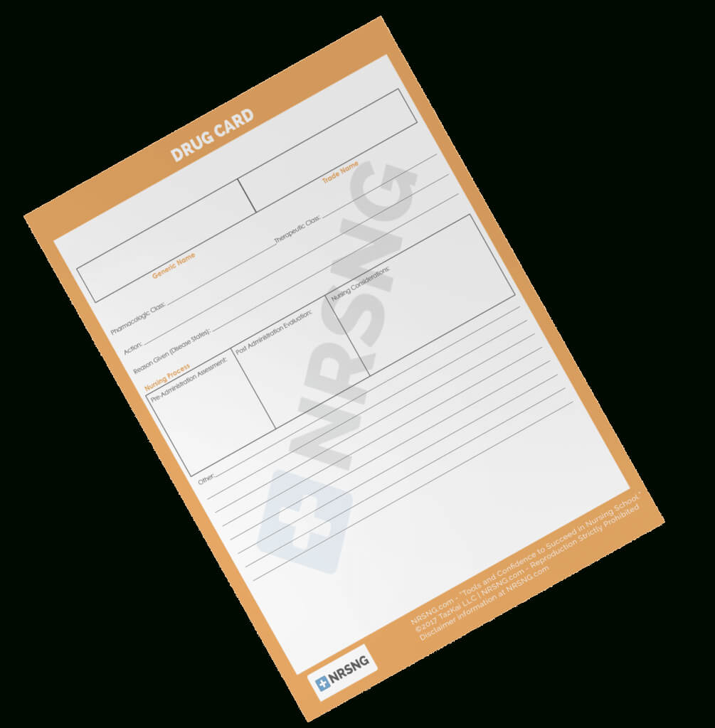 Drug Card Template | Nrsng Throughout Medication Card Template