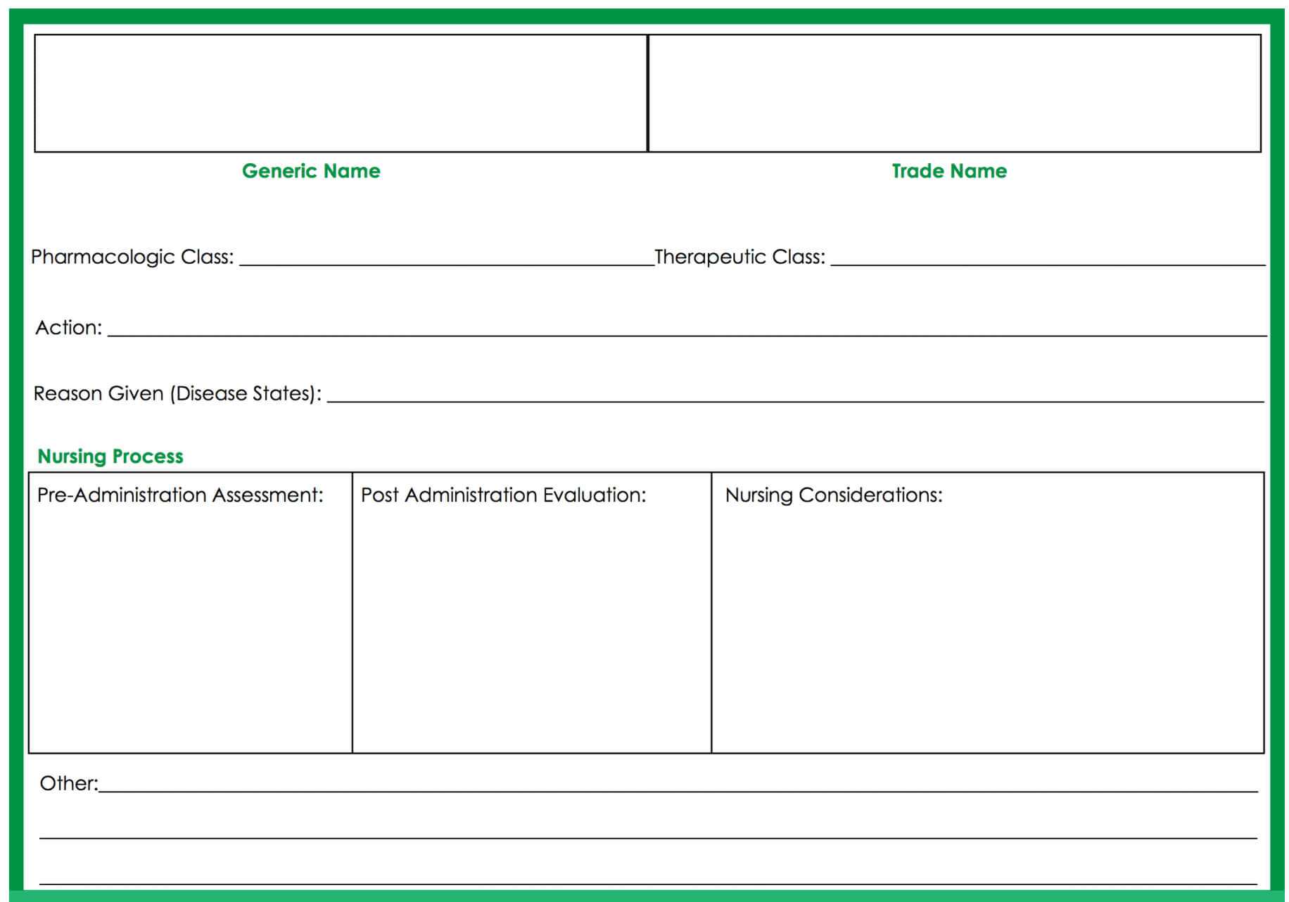 Drug Cards For Nursing Students Template 2019 – Etseminary With Regard To Med Card Template